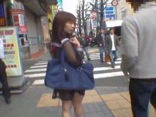Mikan Astonishing Asian girl Enjoys Public