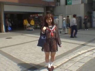 Mikan Astonishing Asian young lady Enjoys Public Flashing
