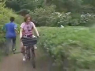 Japanese darling Masturbated While Riding A Specially Modified X rated movie Bike!